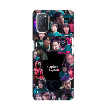 Чехол Гра в кальмара для Oppo A52 – Коллаж игры кальмара