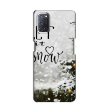 Новогодние, Праздничные Чехлы для Oppo A52 - 2024 год (Let it snow)