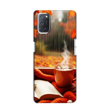 Чехол с уникальным дизайном «Осень с кофе» для Oppo A52 – Кофе и дождь