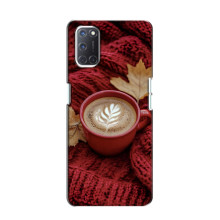 Чехол с уникальным дизайном «Осень с кофе» для Oppo A52 – Кофе на пледе
