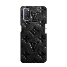 Текстурный Чехол Louis Vuitton для Оппо А52 – Черный ЛВ