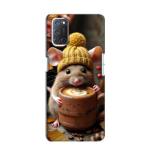 Печатный чехол «Зверята с кофе» для Oppo A52 – Медведь с кофе