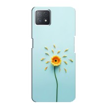 Чехлы с Цветами для Oppo a53 (5G) (VPrint) (Желтый цветок)