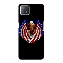 Чохол Прапор USA для Oppo a53 (5G) (Крила США)