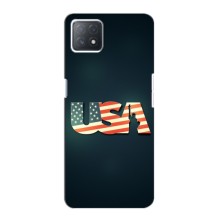 Чехол Флаг USA для Oppo a53 (5G) (USA)