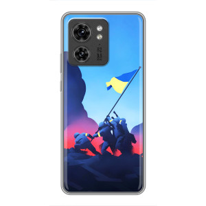 Чехол с украинским воином на OPPO A53 5g – Украинский прапор