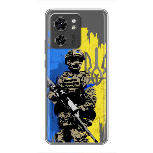 Чехол с украинским воином на OPPO A53 5g – Воин с гербом