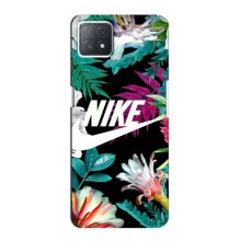 Силиконовый Чехол на Oppo a53 (5G) с картинкой Nike – Цветочный Nike