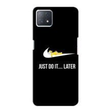 Силиконовый Чехол на Oppo a53 (5G) с картинкой Nike – Later