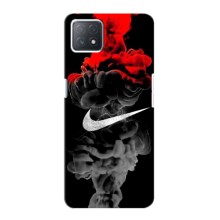 Силиконовый Чехол на Oppo a53 (5G) с картинкой Nike – Nike дым