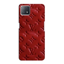 Текстурный Чехол Louis Vuitton для Оппо А53 (5G) – Красный ЛВ