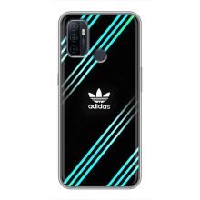 Чехлы Адидас для Oppo A53 (AlphaPrint) (Адидас с полосами)