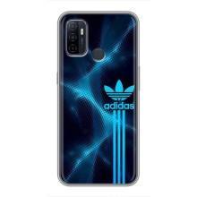 Чехлы Адидас для Oppo A53 (AlphaPrint) (Синий Адидас)