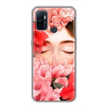 Чехлы (ART) Цветы на Oppo A53 (VPrint) (Глаза в цветах)