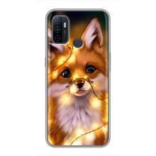 Чехлы с картинкой Лисички для Oppo A53 (VPrint) (Лисичка в гирляндах)