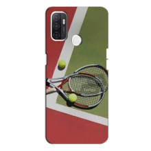 Чехлы с принтом Спортивная тематика для Oppo A53 – Ракетки теннис