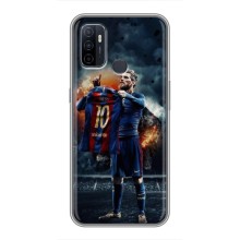 Чехол Месси футболист для Oppo A53 – Месси с футболкой