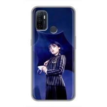 Чохли Венсдей на Oppo A53 Уенсдей (AlphaPrint) (Венздей з парасолькою)
