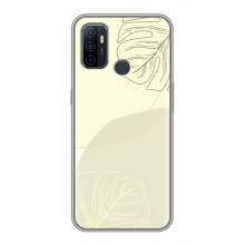 Чохол квітковий дизайн для Oppo A53 – Зелений фон