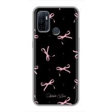 Чехол с бантиками на Оппо А53 – Банты на черном