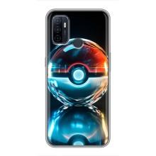 Чехол с Пикачу на Oppo A53 – Мяч Пикачу