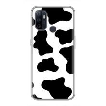 Чохол з принтом корови на OPPO A53 – Чорний принт
