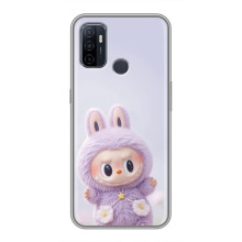 Чехол с принтом Лабубу для Oppo A53 – Фиолетовый Лабубу