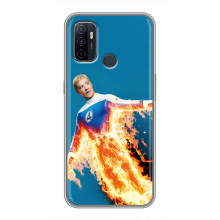 Чохол з принтом Фантастична четвірка для Oppo A53 – Людина-факел