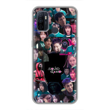 Чохол Гра в кальмара для Oppo A53 – Колаж гра кальмара