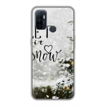 Новорічні, Святкові Чохли для Oppo A53 - 2024 год – Let it snow