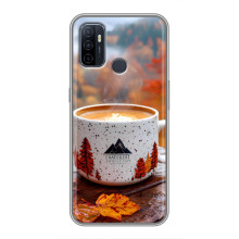 Чехол с уникальным дизайном «Осень с кофе» для Oppo A53 – Кофе на природе
