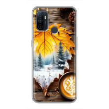 Чехол с уникальным дизайном «Осень с кофе» для Oppo A53 – Осенне-зимнее кофе