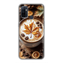 Чехол с уникальным дизайном «Осень с кофе» для Oppo A53 – Пряный кофе