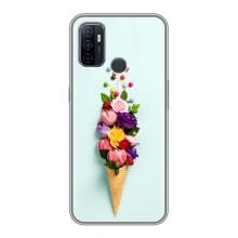 Чохли з тематикою "КВІТИ" на Oppo A53 (Квітка-морозиво)