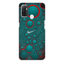 Силиконовый Чехол на Oppo A53 с картинкой Nike (Найк зеленый)