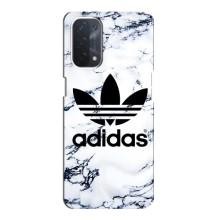 Чехлы Адидас для Oppo a54 (5G) (AlphaPrint) (Адидас на мраморе)