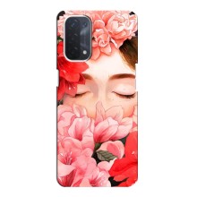 Чехлы (ART) Цветы на Oppo a54 (5G) (VPrint) (Глаза в цветах)