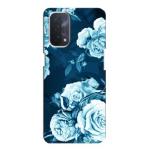 Чехлы (ART) Цветы на Oppo a54 (5G) (VPrint) (Голубые Бутоны)