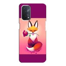 Чехлы с картинкой Лисички для Oppo a54 (5G) (VPrint) (Лисичка с розочкой)