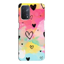 Чохли з тематикою "Маленькі Сердчеки" на Oppo a54 (5G) (Яскраві серця)