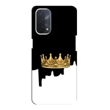 Чехол (Корона на чёрном фоне) для Оппо А54 (5G) (Золотая корона)