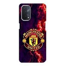Чехол Манчестер Юнайтед для Оппо А54 (5G) (AlphaPrint) (огненный Манчестер)