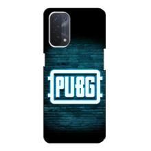 Чехол PUBG для Оппо А54 (5G) (AlphaPrint) (Лого PUBG)