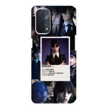 Чехлы Венсдей на Oppo a54 (5G) Уэнсдей (AlphaPrint) (коллаж Уэнздей)