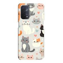 Чехол с рисунком кот на Oppo a54 (5G) – Коллаж котов