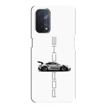 Чехол с авто Порше для Oppo a54 (5G) – белый Порше