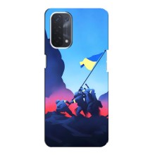 Чехол с украинским воином на Oppo a54 (5G) – Украинский прапор