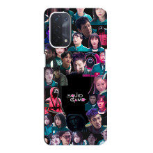Чехол Гра в кальмара для Oppo a54 (5G) – Коллаж игры кальмара