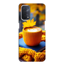 Чохол з унікальним дизайном 'Осінь з кавою' для Oppo a54 (5G) – Кава з жовтим