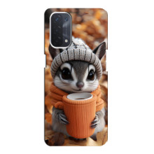 Печатный чехол «Зверята с кофе» для Oppo a54 (5G)